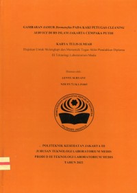 Karya Tulis Ilmiah Th.2022 : Gambaran Jamur Dermatofita Pada kaki Petugas Cleaning Service Di RS Islam Jakarta Cempaka Putih (Teks Dan E_Book)