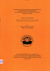 Karya Tulis Ilmiah Th.2023 : Gambaran Kadar Glukosa Darah Sewaktu Pada Ibu hamil Trimester 3 Di Puskesnas Kecanatan Pulogadung Jakarta Timur (Teks Dan E_Book)