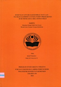 Skripsi Analis Th.2023 : Hubungan Antara Kadar HBA1C Dan Laju Fiktrasi Glomerulus Pada Pasien Prediabetes Di RS Mitra Keluarga Kemayoran (Teks Dan E_Book)