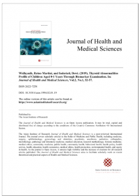 Similarity : Artikel : Thyroid Abnormalities Profile of Children Aged 0-1 Years Through Biomarker Examination : Journal of Health and Medical Sciences