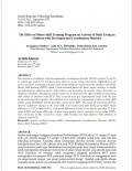 Artikel Jurnal : The Effect of Motor Skill Training Program on Activity of Daily Living in Children with Developmental Coordination Disorder