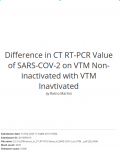 Artikel : Similarity : Diﬀerence in CT RT-PCR Value of SARS-COV-2 on VTM Non- inactivated with VTM Inavtivated