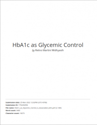 Similarity : HbA1c as Glycemic Control is Associated with Triglycerides Levels in Type 2 Diabetes Mellitus